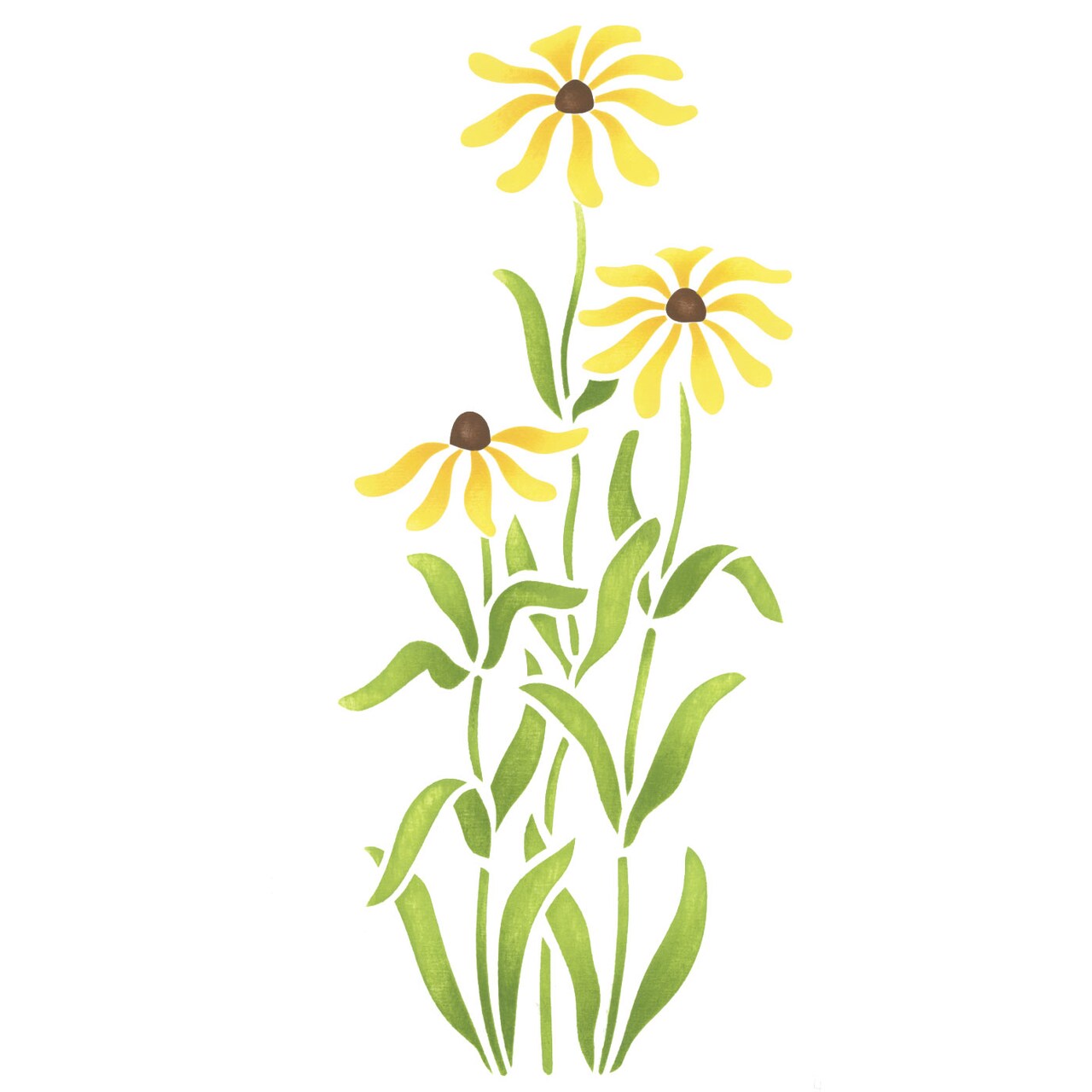 Black-Eyed Susans Flower Wall Stencil | 757 by Designer Stencils | Reusable
